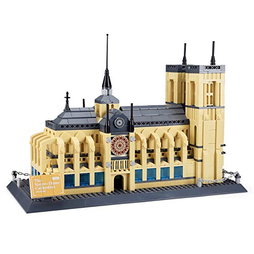 Apostrophe Games Notre-Dame Cathedral Building Block Set (1378 Pieces) Paris'S Notre Dame Cathedral Famous Landmark Series - Architecture Model For Kids And Adults