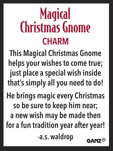 Ganz Magical Christmas Holiday Gnome ~ Wish Box Charm with Pocket Card