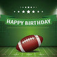ssailue decor Football Banner – 5x3 ft Vinyl Party Decoration, Green for Birthday Celebrations