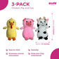 Glow Pups Hide And Seek Farm Animals In A Barn, Barnyard Animals That Squeak (3 Pack Of Cow Toys)