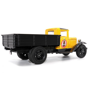 1931 Ford Model AA Pickup Truck Yellow and Black ''Drink it Ice Cold for Sparkling Refreshment - Coca-Cola'' 1/24 Diecast Model