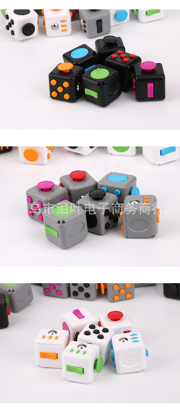 Cross-Border Stress-Relief Cube, Infinite Block Finger Stress-Relief Dice, Novel and Unique Stress-Relief Toy, Fidget Cube, Educational Toy