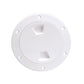 Beckson 4 Smooth Center Screw-Out Deck Plate - White