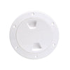 Beckson 4 Smooth Center Screw-Out Deck Plate - White