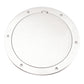 Beckson 6 Smooth Center Pry-Out Deck Plate - White