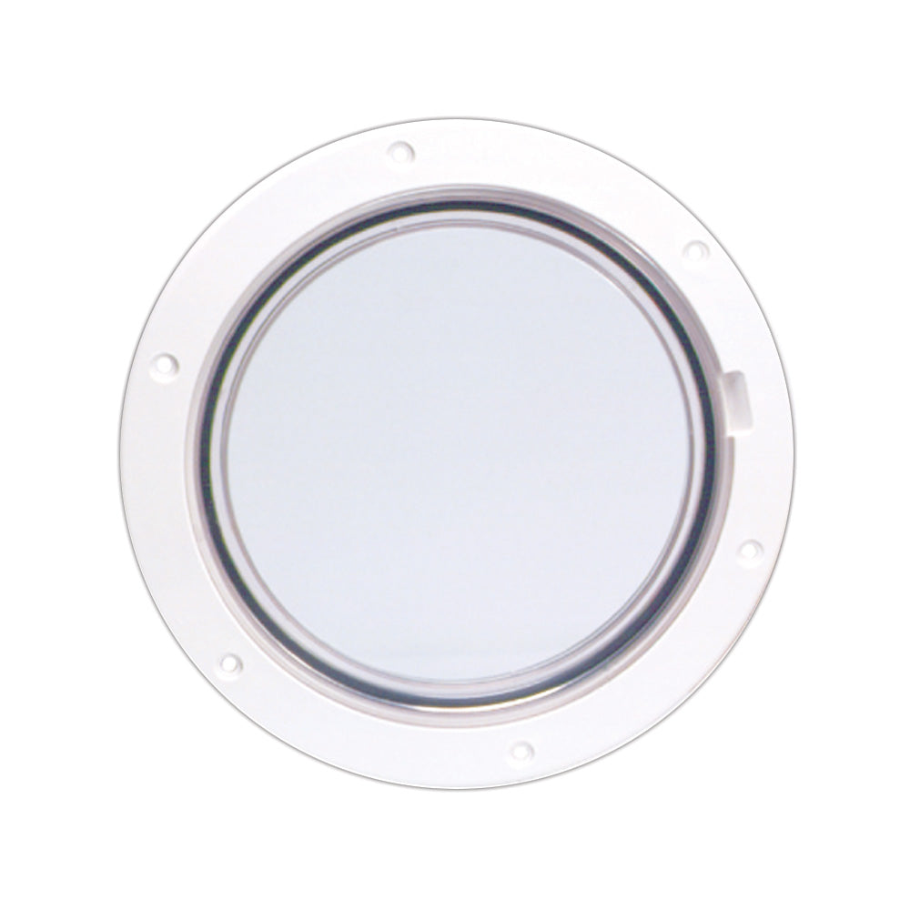 Beckson 6 Clear Center Pry-Out Deck Plate - White