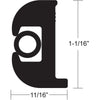 TACO Flex Vinyl Rub Rail Kit - Black w/Black Insert - 70 - 1-1/16 x 11/16