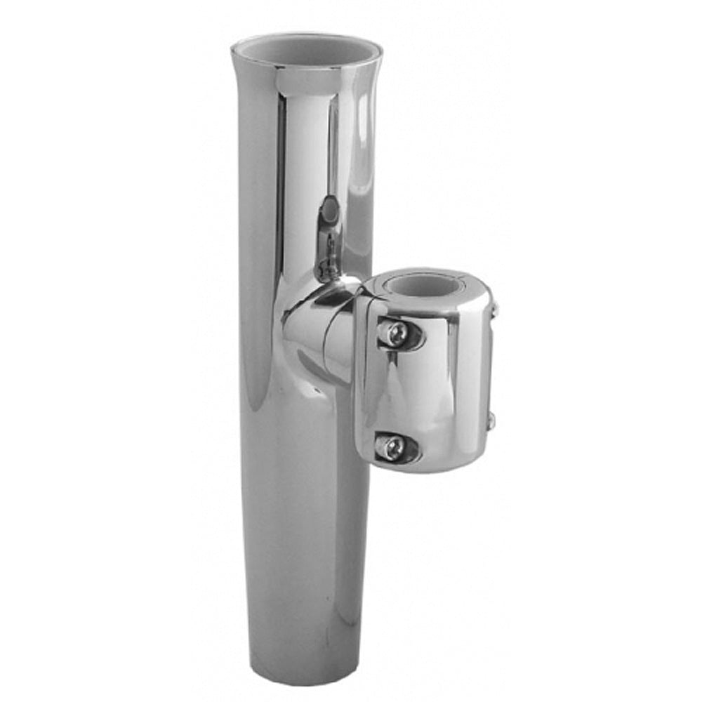 TACO Stainless Steel Clamp-On Adjustable Rod Holder - Fits 1-11/16 & 1-15/16 O.D. Pipe