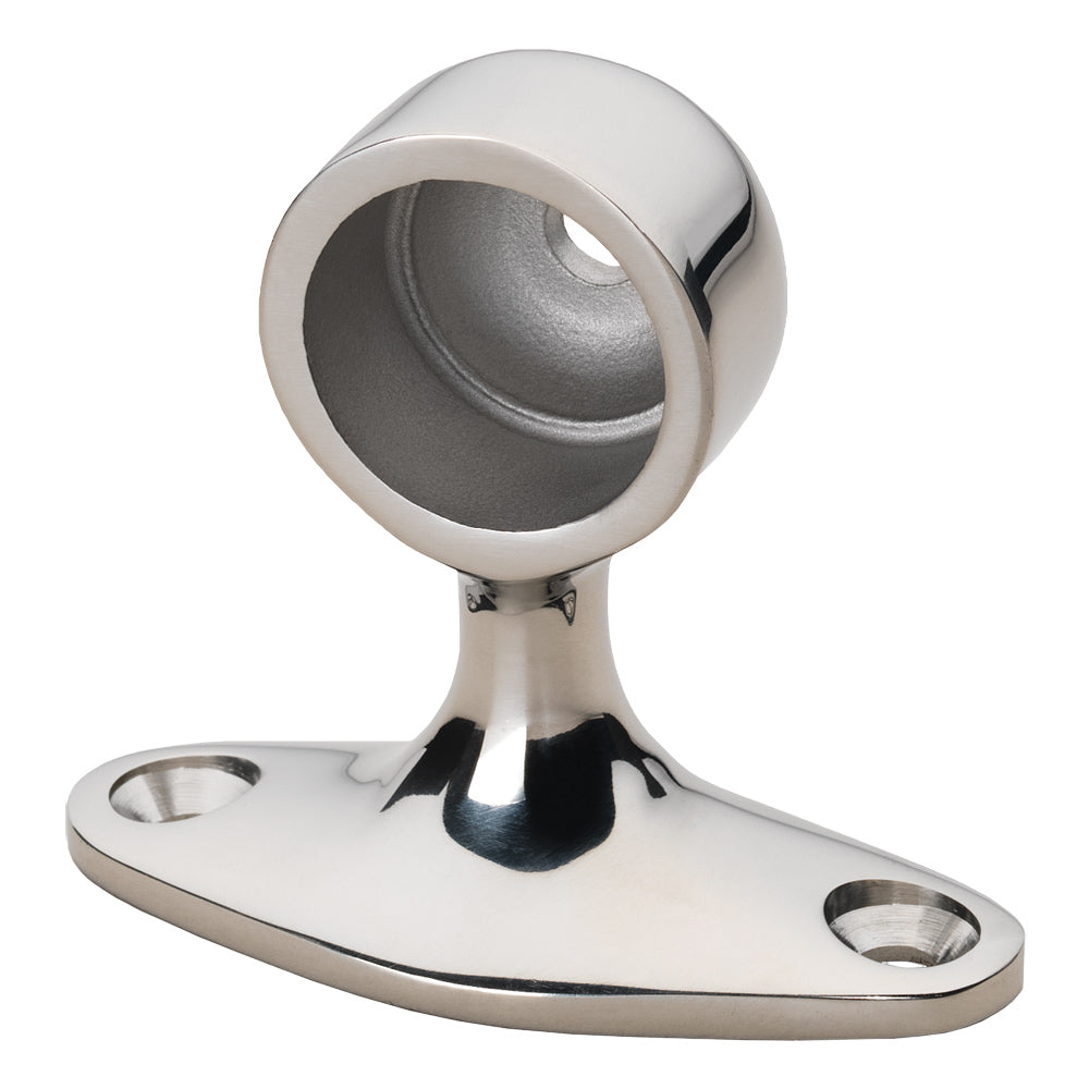 Whitecap 90° Handrail Stanchion - End - 316 Stainless Steel - 7/8 Tube O.D.