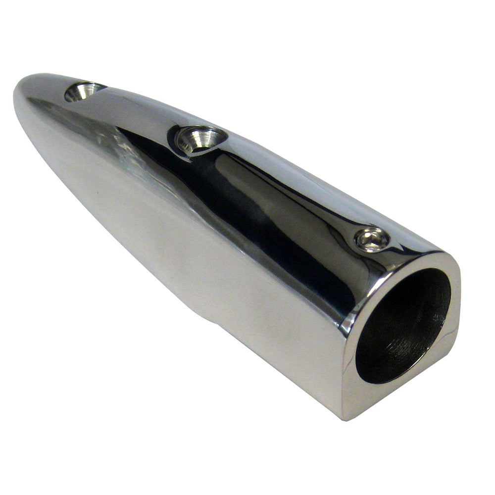 Whitecap 5-1/2° Rail End (End-In) - 316 Stainless Steel - 7/8 Tube O.D.