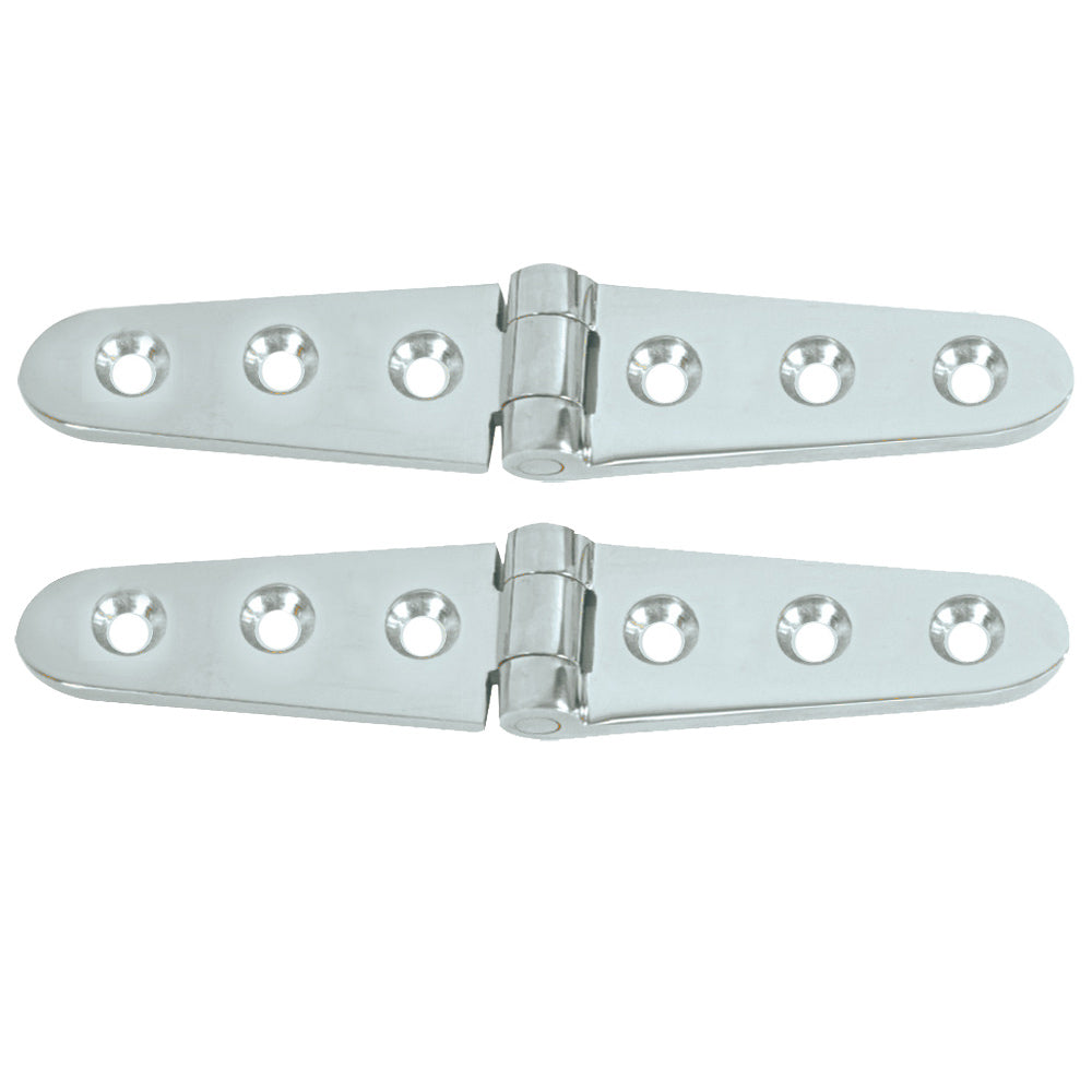 Whitecap Strap Hinge - CP/Brass - 6 x 1-1/8 - Pair