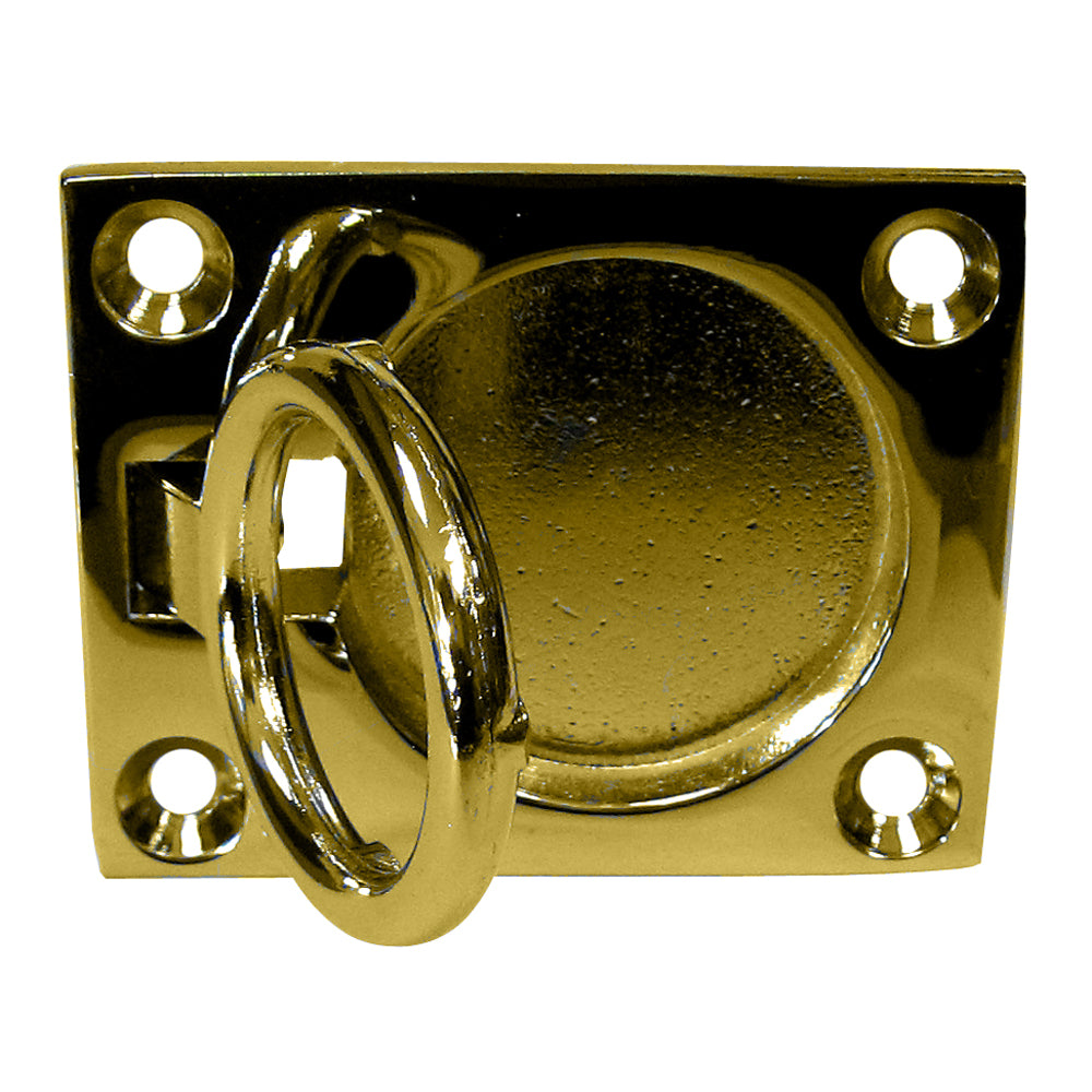 Whitecap Flush Pull Ring - Polished Brass - 2 x 2-1/2