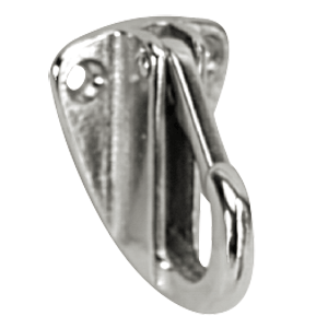 Whitecap Fender Hook - CP/Brass - 1-9/16 x 1-3/16