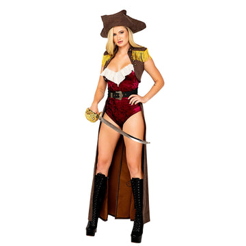 5089 - 4pc Pirate Buccaneer Beauty - Medium / Brown/Red