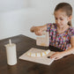 Children's Wooden Cutting Board Set with  Fruit Knife