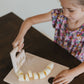 Children's Wooden Cutting Board Set with  Fruit Knife