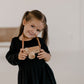 Wood & Leather camera/play camera/wooden play camera/toddler camera