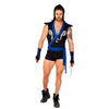 Roma Costume Men'S 3Pc Ninja Warrior Costume, Black/Blue, Extra Large