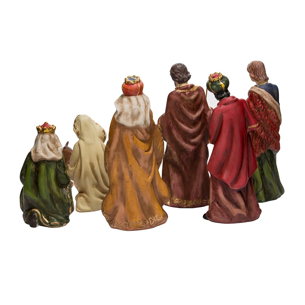 Kurt Adler 9-Inch Porcelain Nativity Figure Tablepiece Set Of 9