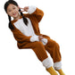 Kianmacar Kids Animal Onesie Kangaroo Pajamas Halloween Costume Cosplay Sleepwear (Brown Horse, 95)(Age:Over 5 Years Old)