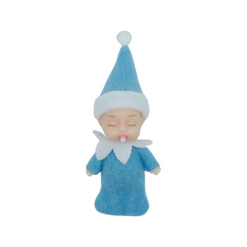 LovelfStory Elf Accessories Sleeping Baby, Tiny Christmas Elf Girl and Boy Baby Doll for Xmas Gift (Blue)