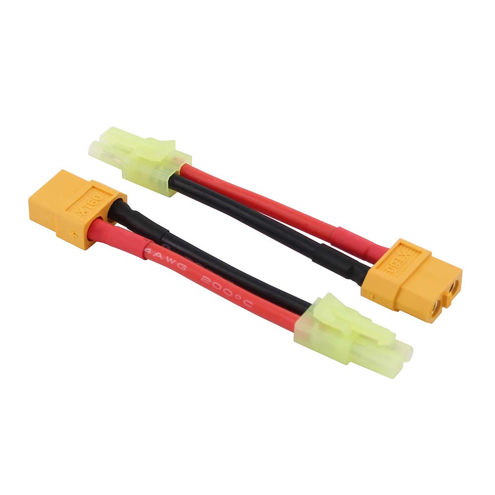 OliRC 4pcs XT-60 XT60 Female to Plug for Micro Mini-Tamiya Male Connector Adapter(C19-4)