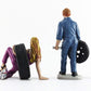 Val And Gary Tire Brigade 2 Piece Figurine Set 1/18 By Motorhead Miniatures 769