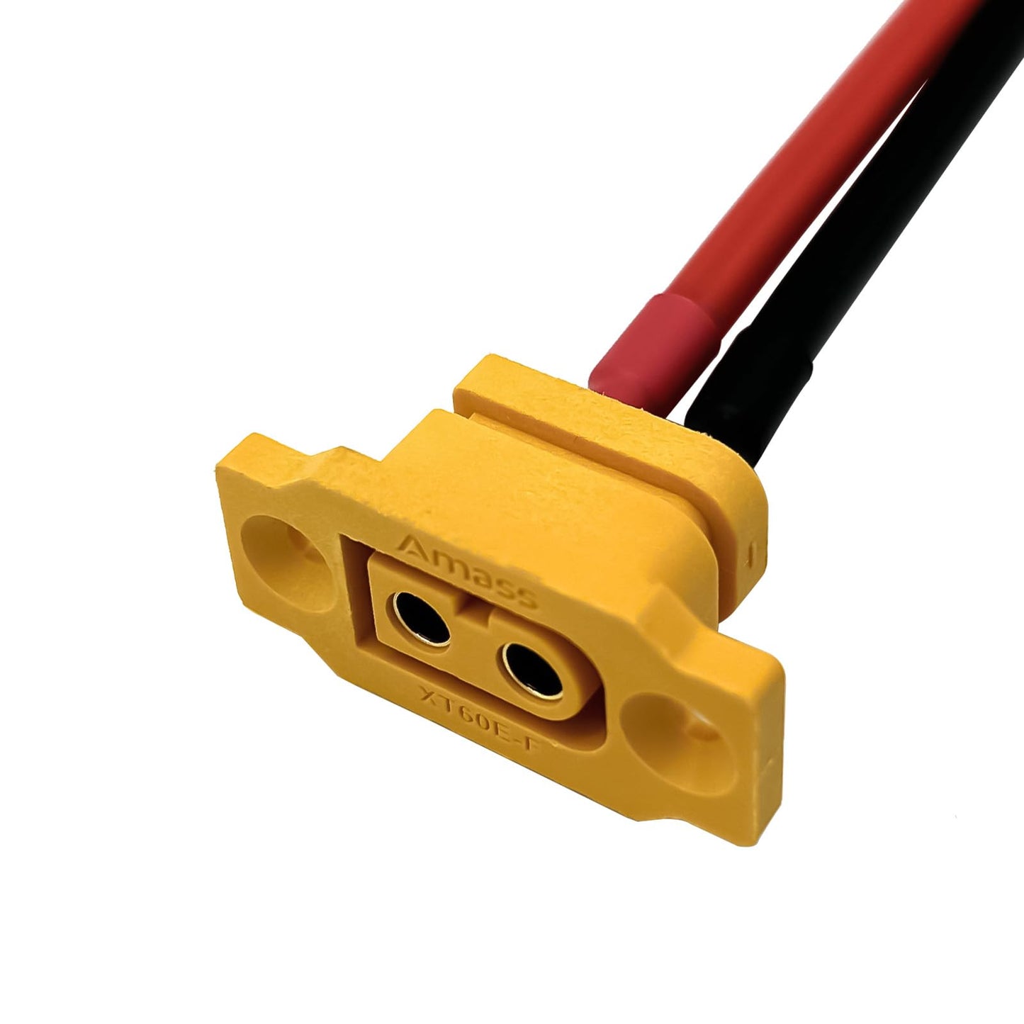 2PCS XT60E-F XT60EW-M Pigtail Cable XT60 Panel Mount Connector with 30cm 12AWG Cable for RC Drone Aircraft FPV Racing Drone (XT6