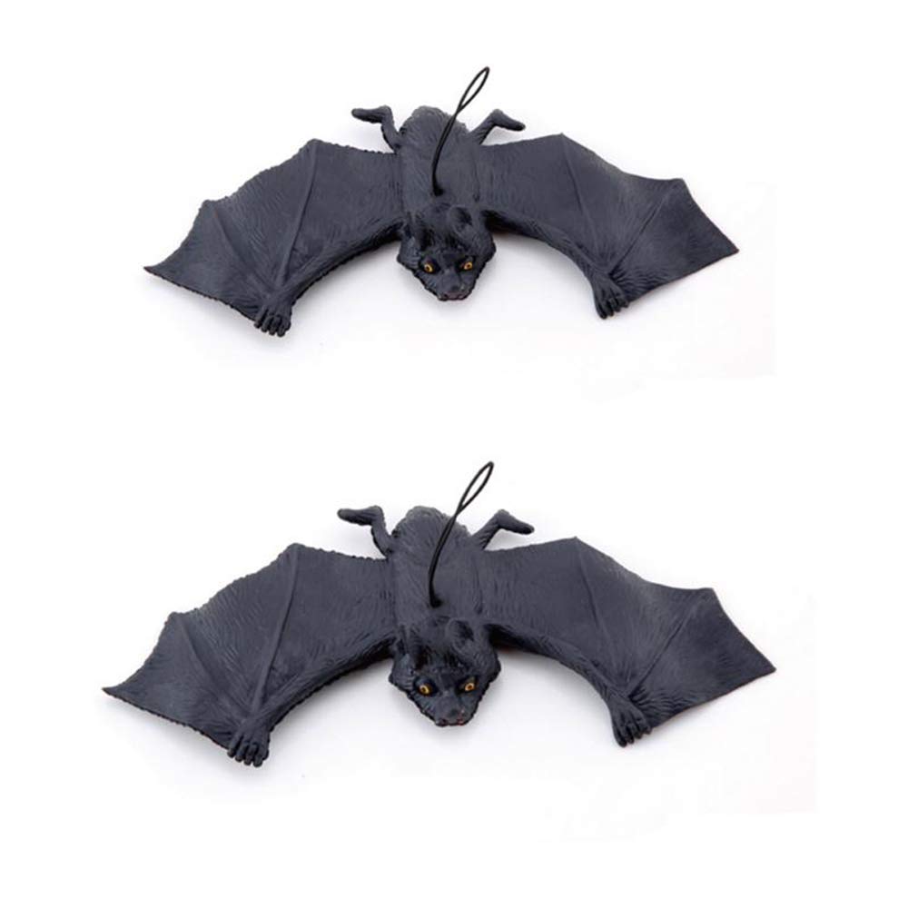 Akoak Very Ugly Rubber Bat, Halloween Decoration Prank Toy Simulation Hanging Bat,Pack Of 5