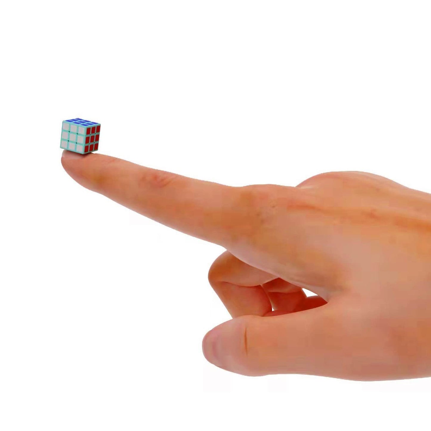 CuberSpeed Mini 3x3 Speed Cube - World's Smallest 0.4" Blue Plastic Puzzle Toy for Kids & Adults, Model CS-MINI3x3-BL