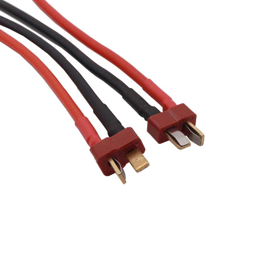 2PCS T Plug to 4mm Banana Plugs Deans Style Connector RC Battery Balance Charge Cable Adapter Connectors for RC Helicopter Quadc