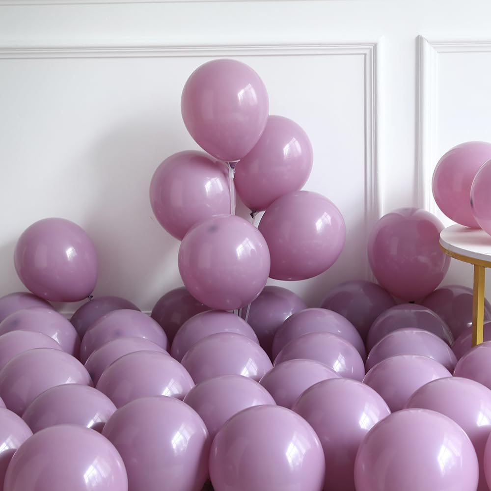 Pink And Purple Balloon Arch Kit 143Pcs Dusty Purple Lavender Pastel Macaron Pink Balloons For Girls Birthday Baby Shower Weddin