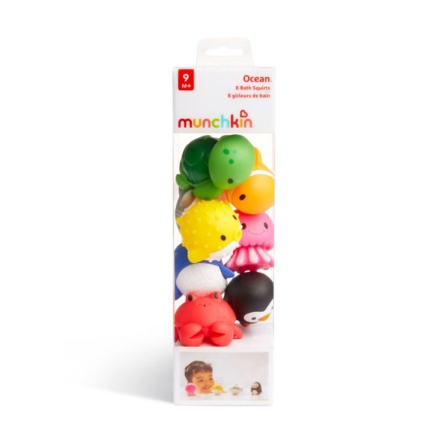 Munchkin Ocean Squirts Bath Toy - 8 Pack - Colorful Bath Fun for Kids - Model 18004