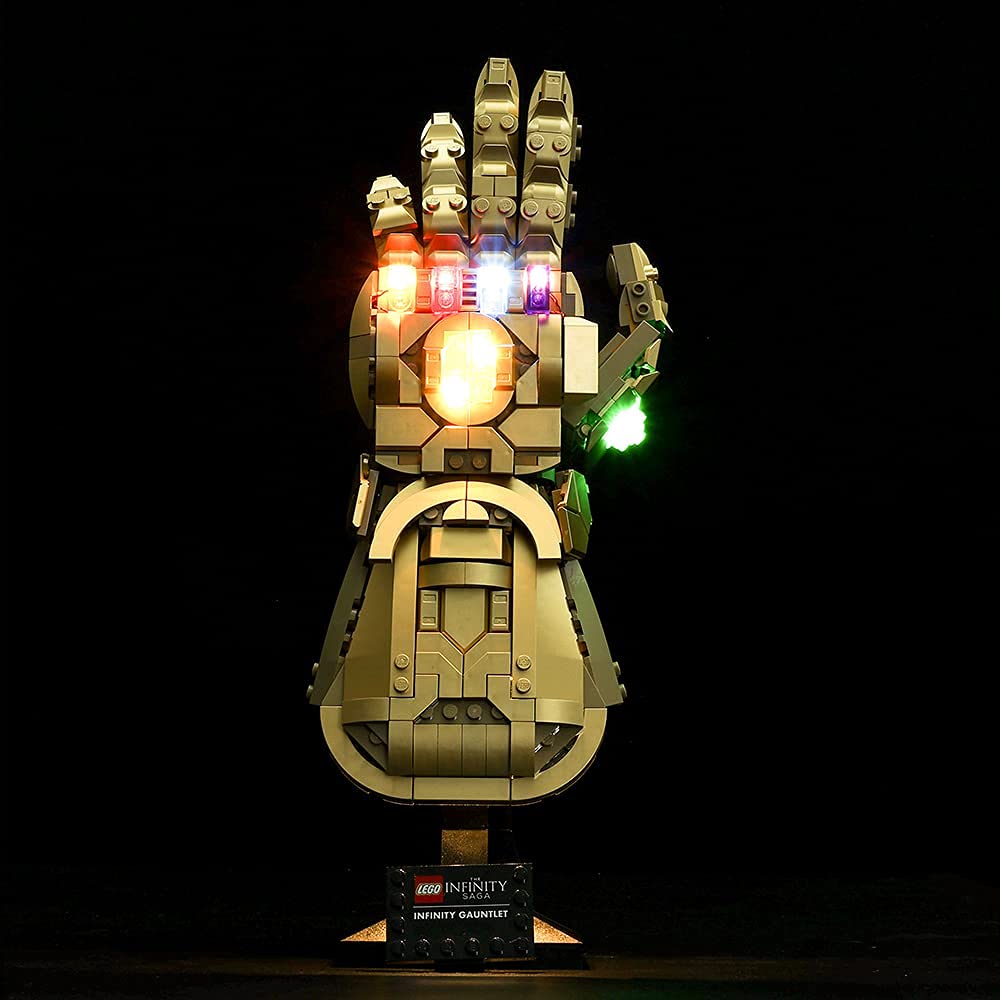 Led Lighting Compatible With Lego 76191 Infinity Gauntlet Collectible,Led Light Kit For Thanos Right Hand Gauntlet Model 76191 (Only Light Included)