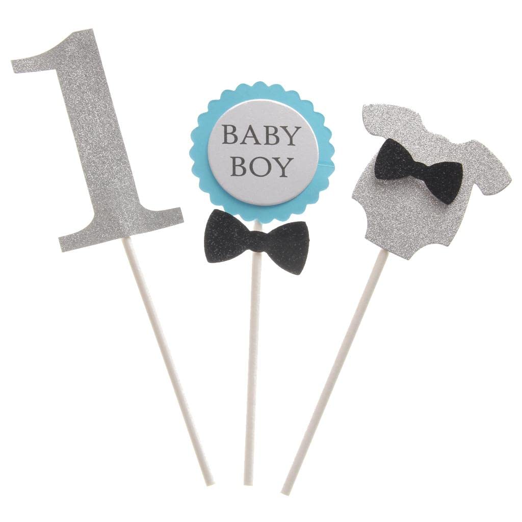 Loom Tree 6Xbaby Boy 1St Birthday Clothes Celebrating Party Cupcaketopper Cake Picks | Greeting Cards & Party Supply | Party Sup
