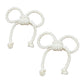 Esselkay Cotton Rope Handcuffs for Kids Role Play, White Soft Adjustable Costume Props, Pack of 2