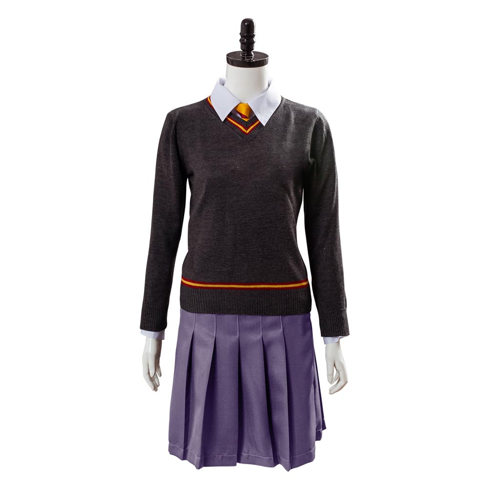 Ngoviny Kids Girls Witch Cosplay Costume Magic School Uniform Girls Witch Robe Cloak Skirt Shirt Halloween Cosplay Props
