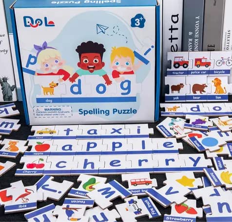 Word Puzzle Game Card Set, Portable and Durable Improve HandEye Coordination When Playing 90Pcs Spelling Puzzle Game Set for Kid