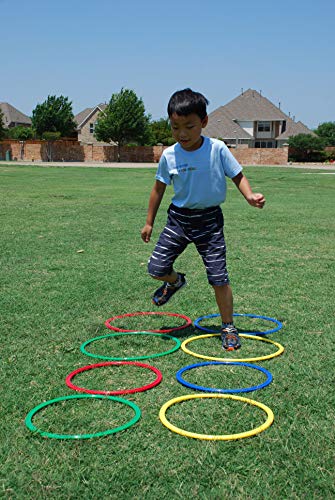 Everrich Industries Evb-0067 Agility Ring Set With Clips - 15 In. Dia.- Set Of 6 Colors