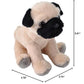 Wild Republic Pocketkins Eco Pug, Stuffed Animal, 5 Inches, Plush Toy, Made From Recycled Materials, Eco Friendly