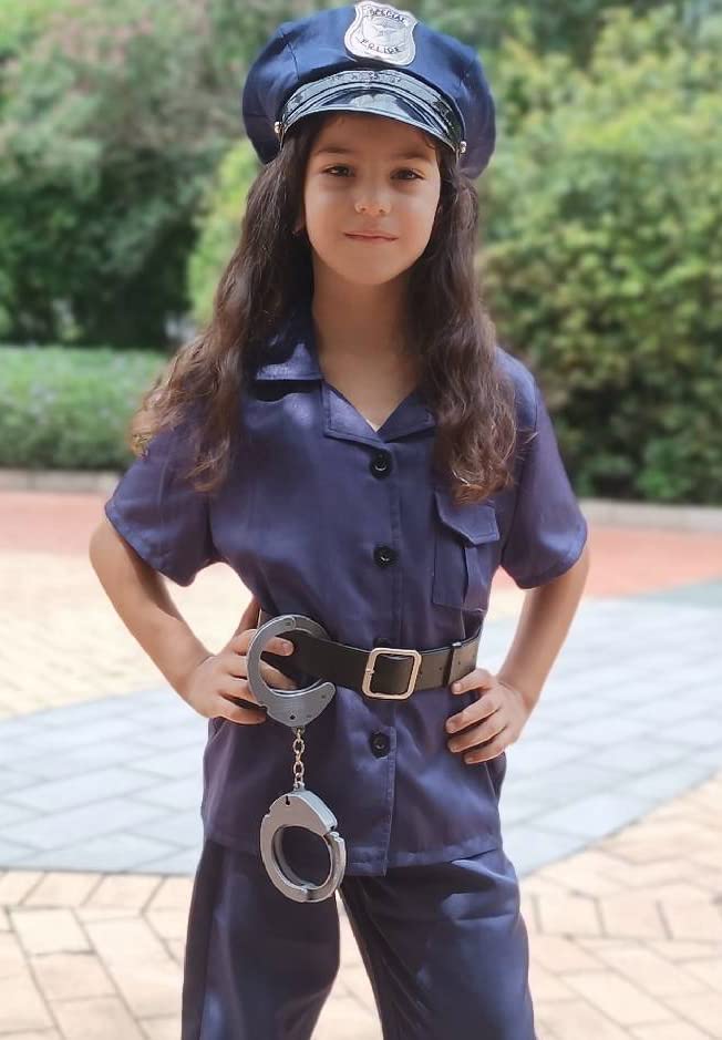 Kakalver Kids Police Officer Costume Girls Cop Costume For Halloween Police Dress Up Party Police Gifts