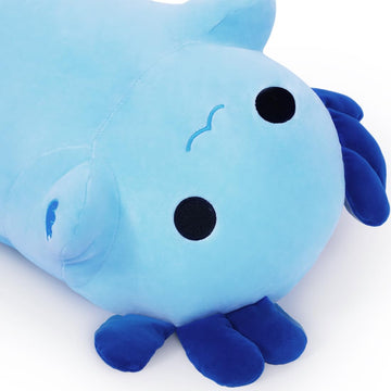 Sausudols Axolotl Plush Toy - 90Cm Long Stuffed Animal Gift For Family, Friends And Children - Blue