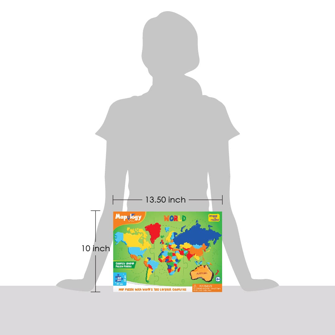 Imagimake Mapology World Map Puzzle | Educational Toys For Kids 5-7 | Puzzles For Kids Ages 4-8 | Map Of The World | 6 Year Old
