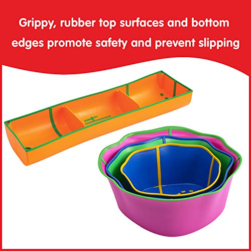 Edxeducation Step-A-Trail - 6 Piece Backyard Obstacle Course For Kids - Indoor And Outdoor - Build Coordination And Confidence - Physical And Sensory Play