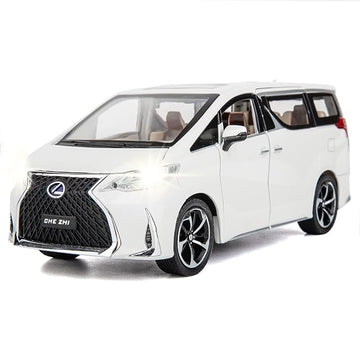 WAKAKAC Alloy Diecast Model Car 1/24 Lexus LM300 Pull Back Collectible Toy Car with Light and Sound Toy Vehicle for Kids Childre