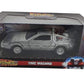 DeLorean DMC (Time Machine) Brushed Metal ''Back to the Future Part I'' (1985) Movie ''Hollywood Rides'' Series 1/32 Diecast Mod