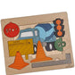 Road Construction Multilayered Wooden Puzzles For Kids, 20 Piece Jigsaw Puzzle For School Kids, Learning Educational Toys Gifts For Boys Girls. Construction Puzzles Sets, Road Construction.