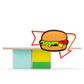 CANDYCAR Wooden Diecast Collection - Hamburger Shack  enhanced Handcrafted Beech Wood Toy