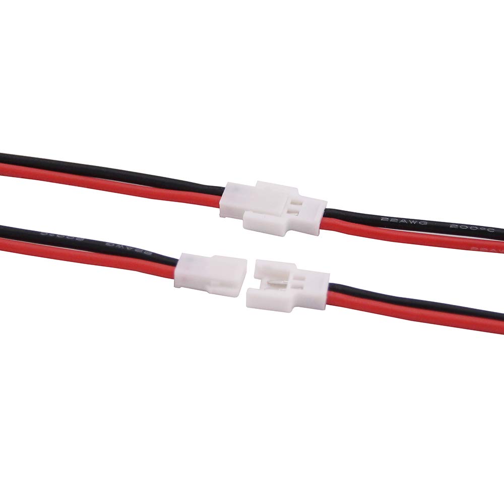 OliYin Charge Cable 10 Pairs 1S 2-Pin Molex Connector for Lipo Battery Charging Drone