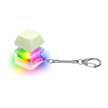 Keyboard Fidget Toys For Adults Keyboard Clicker With Led Light Keychain Fidget Sensory Fun Toys For Anxiety Decompression (Green, 1P)
